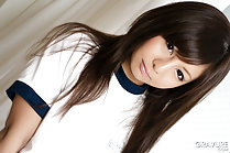 Cute teen Hikaru Aoyama long hair down her shoulders