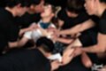Tsukino nagi in uniform fondled by men legs spread