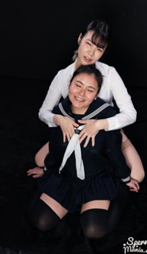 Tutor Aida Miku watching kogal Hayase An receive bukkake facials