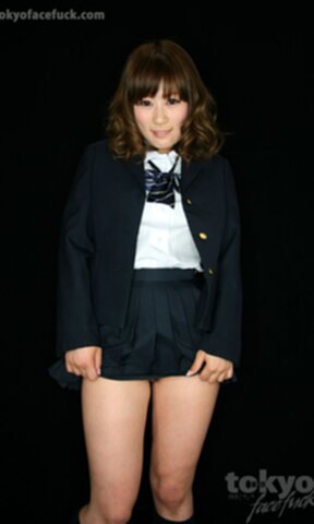 Student Kimiki Nana shows breasts in uniform and face fucked on her knees