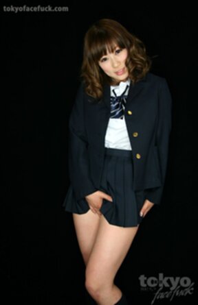 Student Kimiki Nana shows breasts in uniform and face fucked on her knees