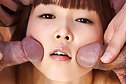 Skinny kogal Ai fucked and taking bukkake facial cumshots